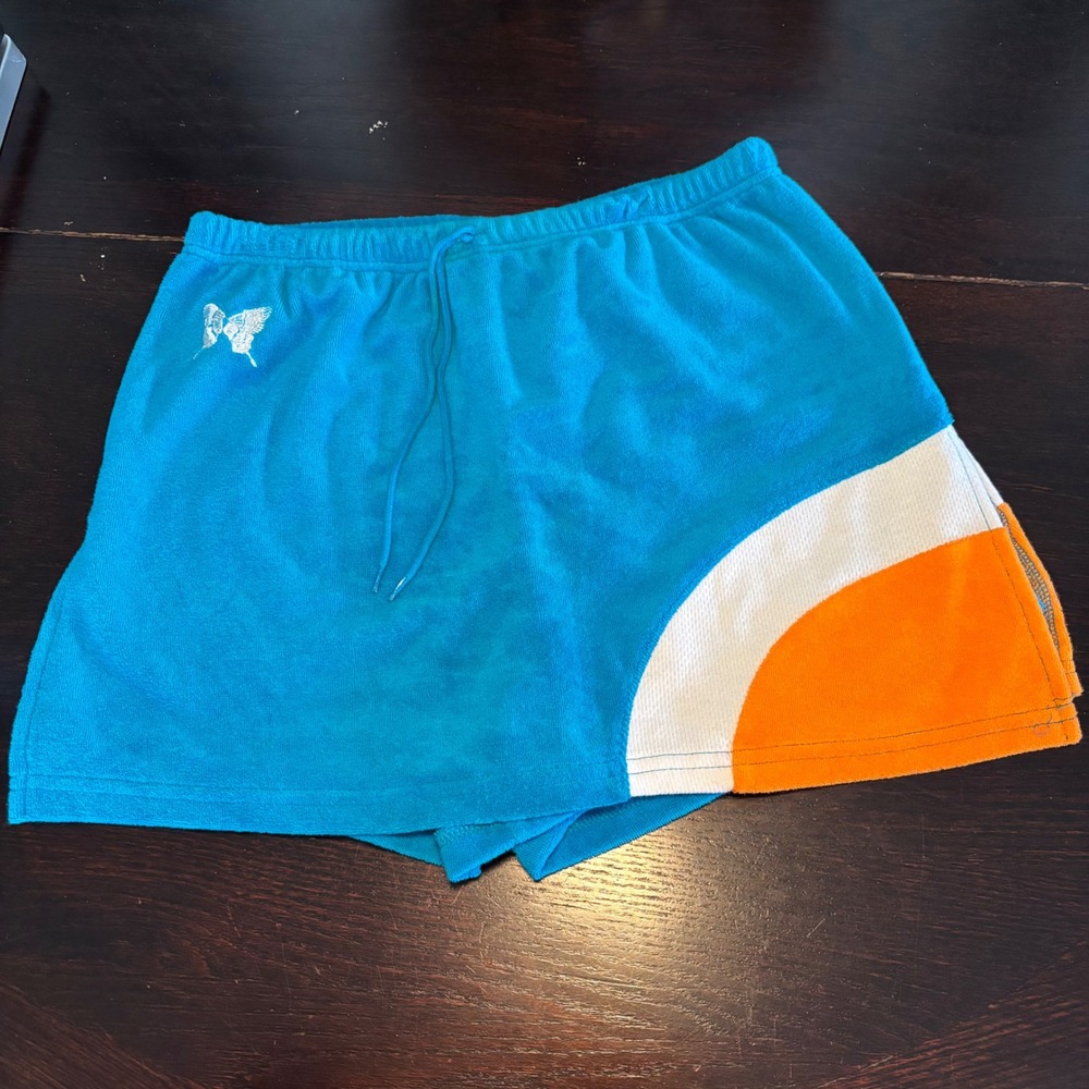 Y2K VTG '03 No Boundaries Kids Blue Colorblock Terry Skort Butterfly 14/6